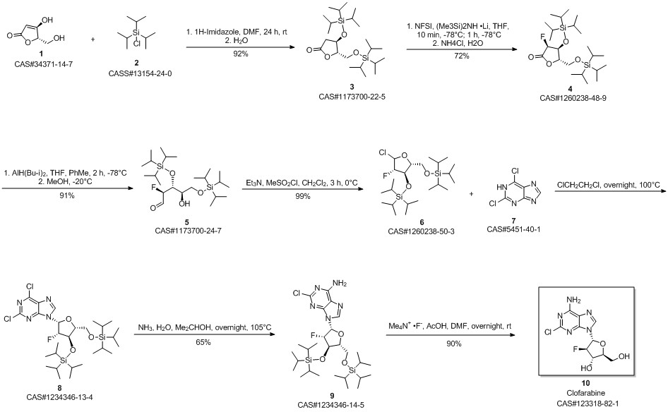 Clofarabine synthesis