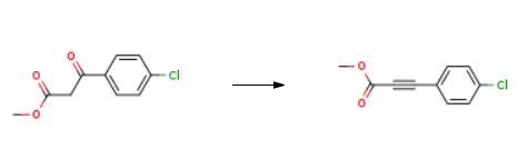 synthesis of 2-Propynoic acid, 3-(4-chlorophenyl)-, methyl ester.png