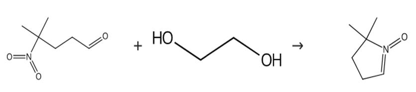 圖2 5，5-二甲基-1-吡咯啉-N-氧化物的合成路線