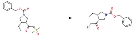 (3R,4S)-3-(2-Bromoacetyl)-4-ethyl-1-pyrrolidinecarboxylic acid phenylmethyl ester
