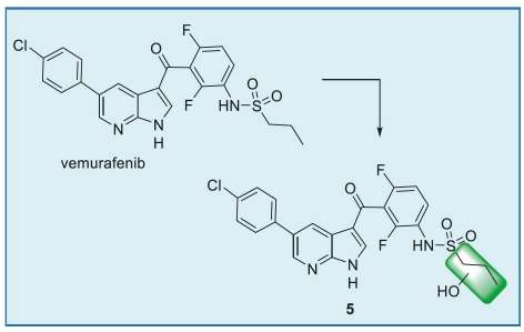 Figure 6. Major metabolic pathway of vemurafenib in humans. Figure 6. Major metabolic pathway of vemurafenib in humans.
