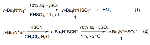Synthesis of tetrabutylammonium hydrogen sulfate Synthesis of tetrabutylammonium hydrogen sulfate