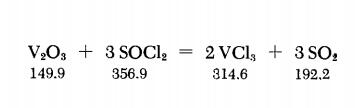 preparation of Vanadium(III) chloride preparation of Vanadium(III) chloride
