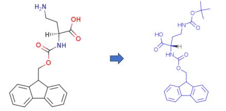 N-芴甲氧羰基-N'-叔丁氧羰基-L-2,4-二氨基丁酸的制備方法