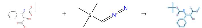(2R,3S)-N-叔丁氧羰基-3-苯基異絲氨酸甲酯的制備與水解反應(yīng)