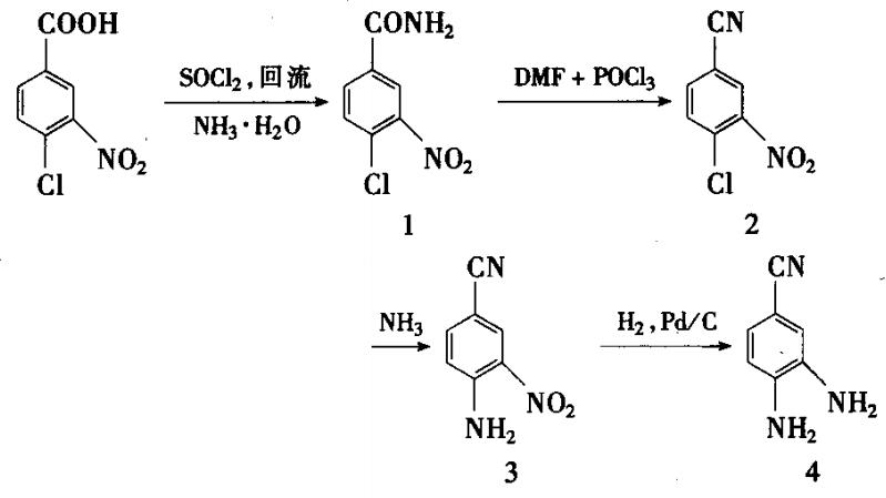 3,4-二氨基苯甲腈的一種合成新方法