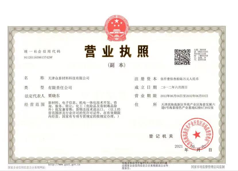 Certificate of accreditation
