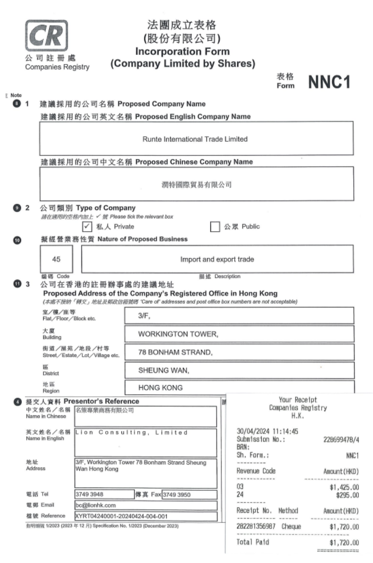 Business License Of EnterpriseLegal Person