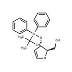 1,4-Anhydro-2-de oxy-3-O-(t-butyldiphenylsilyl-D-erythro-pent-1-enitol