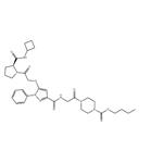 1-Piperazinecarboxylic acid, 4-[2-[[[5-[2-[(2S)-2-[(cyclobutylamino)carbonyl]-1-pyrrolidinyl]-2-oxoethoxy]-1-phenyl-1H-pyrazol-3-yl]carbonyl]amino]acetyl]-, butyl ester