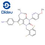 6-(4-aminophenyl)-1-(2,6-difluorobenzyl)-5-((dimethylamino)methyl)-3-(6-methoxypyridazin-3-yl)thieno[2,3-d]pyrimidine-2,4(1H,3H)-dione