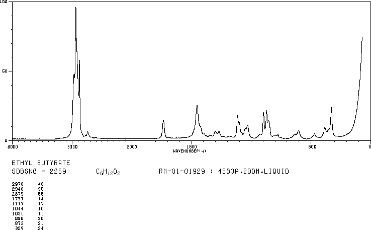 Ethyl butyrate(105-54-4) Raman