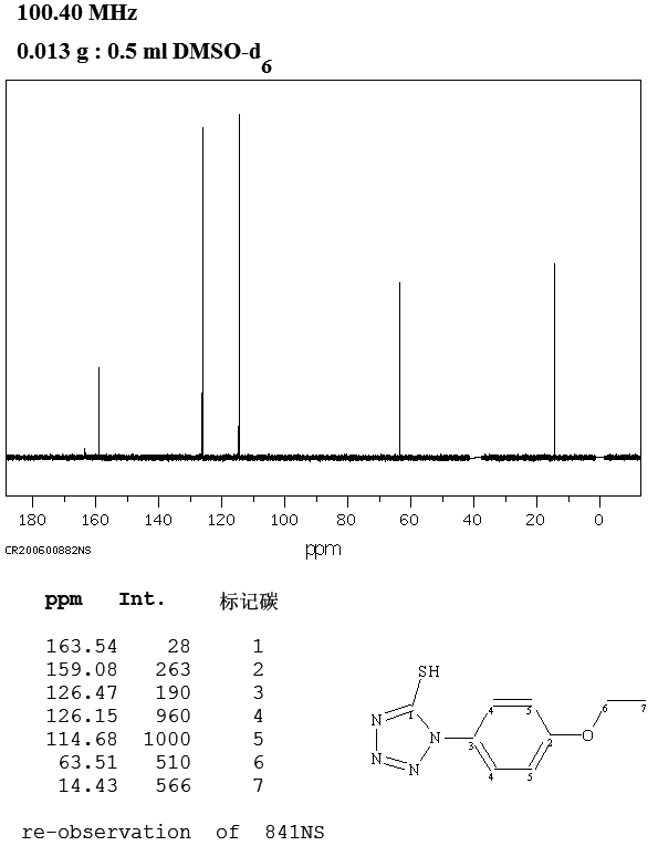 1-(4-ETHOXYPHENYL)-5-MERCAPTO-1H-TETRAZOLE(15182-68-0) IR1