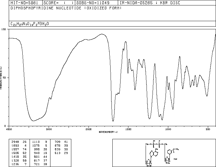 β-Nicotinamide adenine dinucleotide(53-84-9) <sup>1</sup>H NMR