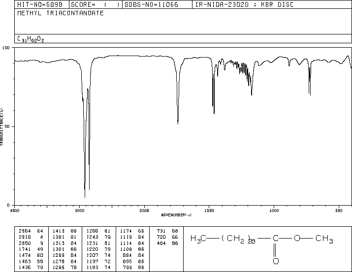 METHYL MELISSATE(629-83-4) IR1