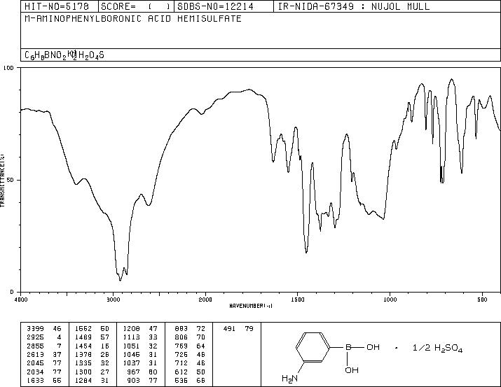 3-Aminobenzeneboronic acid hemisulfate salt(66472-86-4) IR1