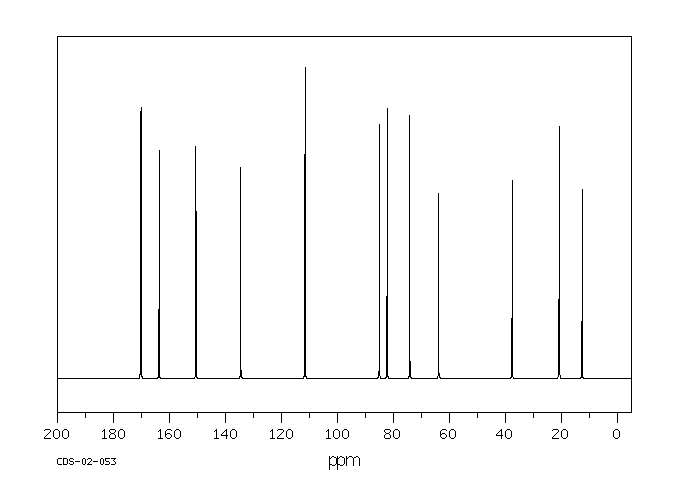 3',5'-DIACETYLTHYMIDINE(6979-97-1) <sup>13</sup>C NMR