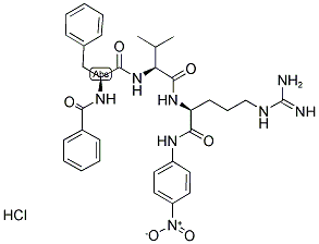 N-BENZOYL-PHE-VAL-ARG P-NITROANILIDE HYDROCHLORIDE Struktur