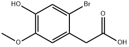 2-BROMO-4-HYDROXY-5-METHOXYPHENYLACETIC ACID Struktur
