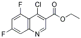 ETHYL 4-CHLORO-5,7-DIFLUORO-3-QUINOLINECARBOXYLATE Struktur