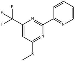 4-(METHYLSULFANYL)-2-(2-PYRIDINYL)-6-(TRIFLUOROMETHYL)PYRIMIDINE Structure