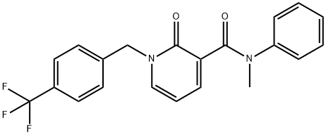 N-METHYL-2-OXO-N-PHENYL-1-[4-(TRIFLUOROMETHYL)BENZYL]-1,2-DIHYDRO-3-PYRIDINECARBOXAMIDE Struktur