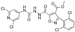 METHYL 3-(2,6-DICHLOROPHENYL)-5-[(2-([(2,6-DICHLORO-4-PYRIDYL)AMINO]CARBONYL)HYDRAZINO)CARBONYL]ISOXAZOLE-4-CARBOXYLATE Structure