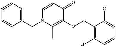 1-BENZYL-3-[(2,6-DICHLOROBENZYL)OXY]-2-METHYL-4(1H)-PYRIDINONE Structure
