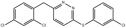 3-CHLOROPHENYL 6-(2,4-DICHLOROBENZYL)-3-PYRIDAZINYL SULFIDE Struktur