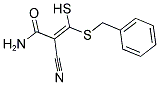 3-(BENZYLTHIO)-2-CYANO-3-MERCAPTOACRYLAMIDE Struktur