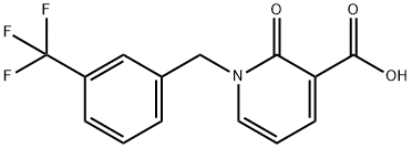 2-OXO-1-[3-(TRIFLUOROMETHYL)BENZYL]-1,2-DIHYDRO-3-PYRIDINECARBOXYLIC ACID Struktur