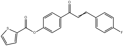 4-[3-(4-FLUOROPHENYL)ACRYLOYL]PHENYL 2-THIOPHENECARBOXYLATE Struktur