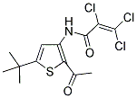 N1-[2-ACETYL-5-(TERT-BUTYL)-3-THIENYL]-2,3,3-TRICHLOROACRYLAMIDE Struktur