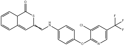 3-[(4-([3-CHLORO-5-(TRIFLUOROMETHYL)-2-PYRIDINYL]OXY)ANILINO)METHYLENE]-2-BENZOTHIOPHEN-1(3H)-ONE Struktur