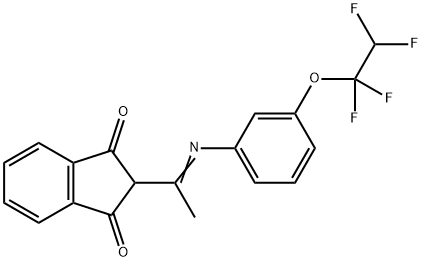 2-(2-AZA-1-METHYL-2-(3-(1,1,2,2-TETRAFLUOROETHOXY)PHENYL)VINYL)INDANE-1,3-DIONE Structure