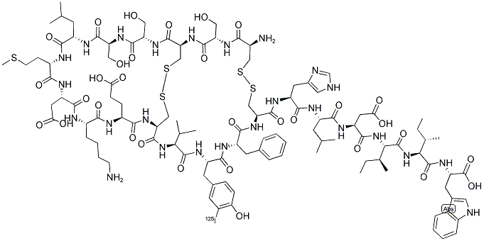 ([125I]-TYR)-ENDOTHELIN-1 (HUMAN, BOVINE, DOG, MOUSE, PORCINE, RAT) Struktur