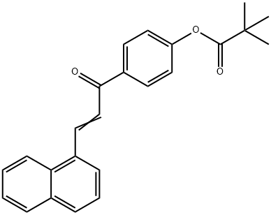 4-[3-(1-NAPHTHYL)ACRYLOYL]PHENYL PIVALATE Struktur