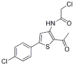 N1-[2-ACETYL-5-(4-CHLOROPHENYL)-3-THIENYL]-2-CHLOROACETAMIDE Struktur