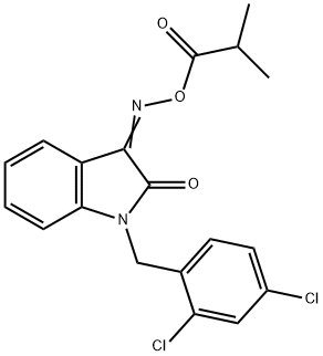 1-(2,4-DICHLOROBENZYL)-3-[(ISOBUTYRYLOXY)IMINO]-1,3-DIHYDRO-2H-INDOL-2-ONE Struktur