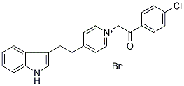 1-(4-CHLOROPHENYL)-2-(4-[2-(1H-INDOL-3-YL)ETHYL]PYRIDINIUM-1-YL)ETHAN-1-ONE BROMIDE Struktur