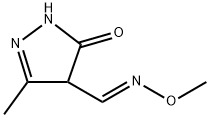 3-METHYL-5-OXO-4,5-DIHYDRO-1H-PYRAZOLE-4-CARBALDEHYDE O-METHYLOXIME Struktur