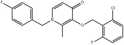 3-[(2-CHLORO-6-FLUOROBENZYL)OXY]-1-(4-FLUOROBENZYL)-2-METHYL-4(1H)-PYRIDINONE Structure