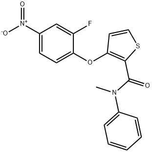3-(2-FLUORO-4-NITROPHENOXY)-N-METHYL-N-PHENYL-2-THIOPHENECARBOXAMIDE Struktur