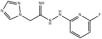 N'-(6-FLUORO-2-PYRIDINYL)-2-(1H-1,2,4-TRIAZOL-1-YL)ETHANIMIDOHYDRAZIDE Struktur