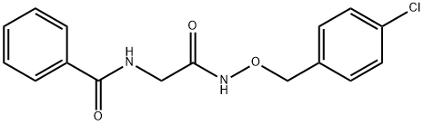 N-(2-([(4-CHLOROBENZYL)OXY]AMINO)-2-OXOETHYL)BENZENECARBOXAMIDE Structure