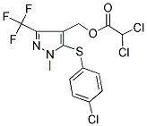 [5-[(4-CHLOROPHENYL)SULFANYL]-1-METHYL-3-(TRIFLUOROMETHYL)-1H-PYRAZOL-4-YL]METHYL 2,2-DICHLOROACETATE Struktur