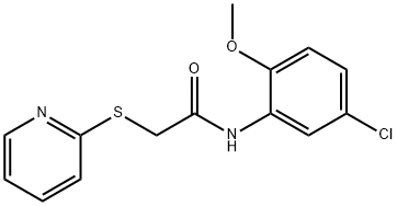 N-(5-CHLORO-2-METHOXYPHENYL)-2-(2-PYRIDINYLSULFANYL)ACETAMIDE Struktur