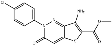 METHYL 7-AMINO-2-(4-CHLOROPHENYL)-3-OXO-2,3-DIHYDROTHIENO[3,2-C]PYRIDAZINE-6-CARBOXYLATE Struktur