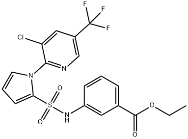 ETHYL 3-[((1-[3-CHLORO-5-(TRIFLUOROMETHYL)-2-PYRIDINYL]-1H-PYRROL-2-YL)SULFONYL)AMINO]BENZENECARBOXYLATE Structure