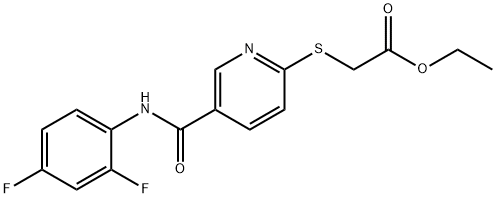 ETHYL 2-((5-[(2,4-DIFLUOROANILINO)CARBONYL]-2-PYRIDINYL)SULFANYL)ACETATE Struktur